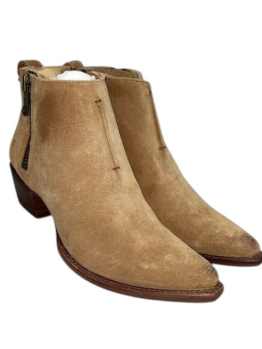 NEW FRYE Women’s Sacha Moto Shortie Boots – Sand, Size 10